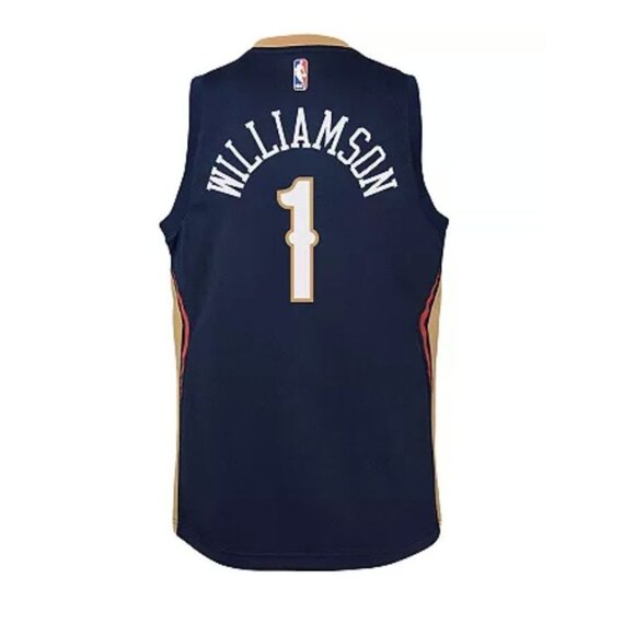 Men's Nike Zion Williamson Navy New Orleans Pelicans Jersey - Icon Edition Sz. L - Picture 3 of 4